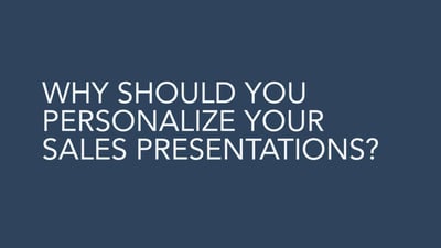 Delivering Personalized Sales Presentations