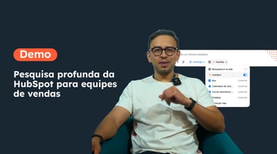 Pesquisa profunda da HubSpot para equipes de vendas