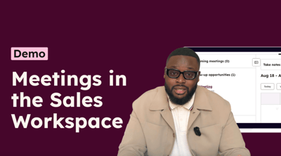 Reuniões no Sales Workspace