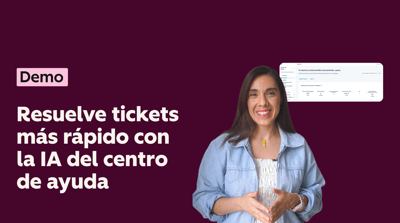 Resuelve tickets más rápido con la IA del centro de ayuda
